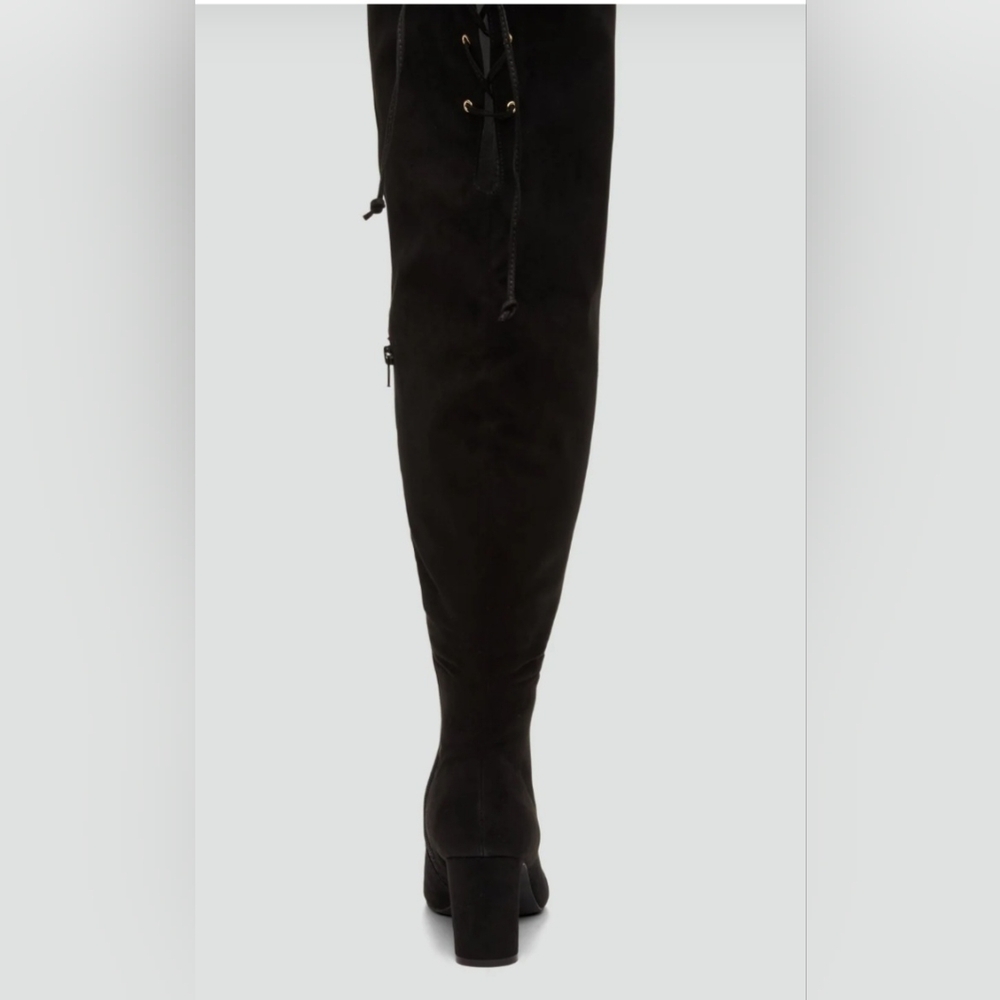 Faux Suede Over the Knee Boots Size 12 Wide, 13 Wide and 14 Wide - Picture 5 of 5